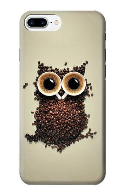 S0360 Coffee Owl Case For iPhone 7 Plus, iPhone 8 Plus