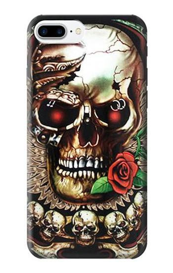 S0753 Skull Wing Rose Punk Case For iPhone 7 Plus, iPhone 8 Plus