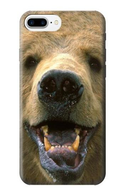 S0840 Grizzly Bear Face Case For iPhone 7 Plus, iPhone 8 Plus