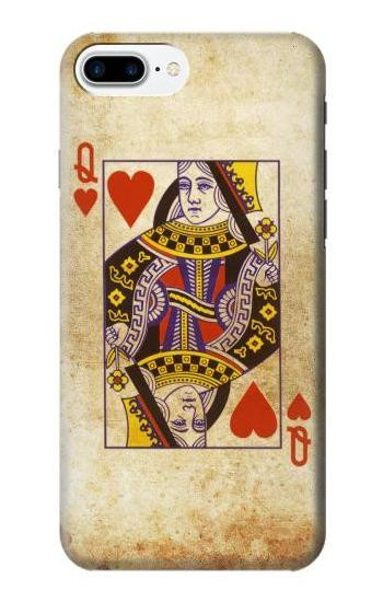 S2833 Poker Card Queen Hearts Case For iPhone 7 Plus, iPhone 8 Plus