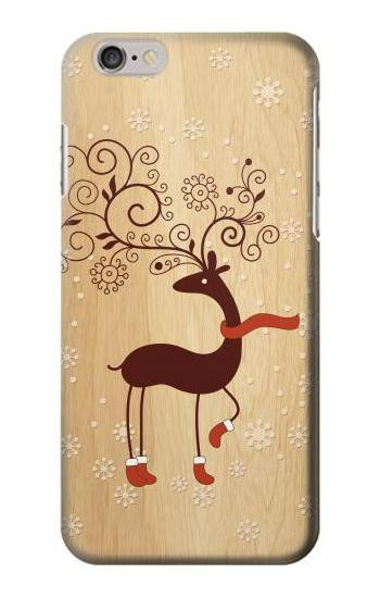 S3081 Wooden Raindeer Graphic Printed Case For iPhone 6 6S