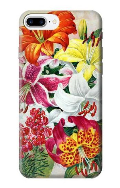 S3205 Retro Art Flowers Case For iPhone 7 Plus, iPhone 8 Plus
