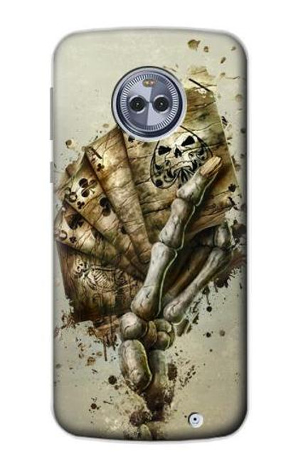 S0550 Skull Card Poker Case For Motorola Moto X4