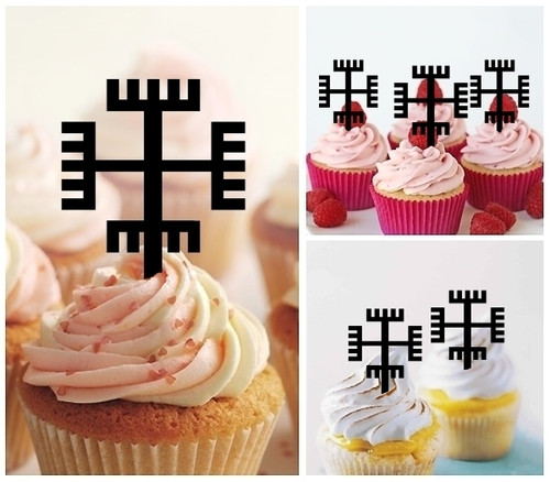 TA0592 Hands of God Symbol Silhouette Party Wedding Birthday Acrylic Cupcake Toppers Decor 10 pcs