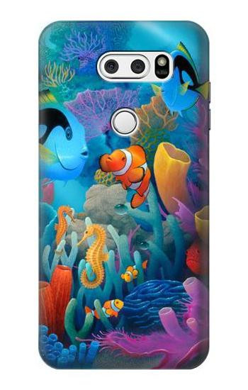 S3227 Underwater World Cartoon Case For LG V30, LG V30 Plus, LG V30S ThinQ, LG V35, LG V35 ThinQ