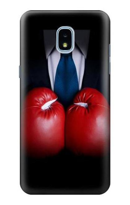 S2261 Businessman Black Suit With Boxing Gloves Case For Samsung Galaxy J3 (2018), J3 Star, J3 V 3rd Gen, J3 Orbit, J3 Achieve, Express Prime 3, Amp Prime 3