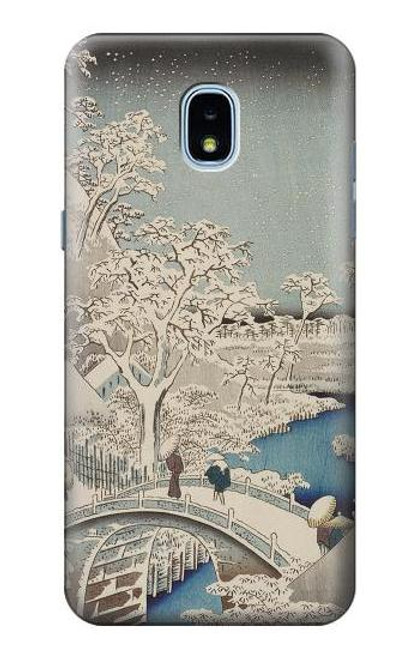 S3350 Utagawa Hiroshige Drum Bridge Yuhi Hill in Meguro Case For Samsung Galaxy J3 (2018), J3 Star, J3 V 3rd Gen, J3 Orbit, J3 Achieve, Express Prime 3, Amp Prime 3