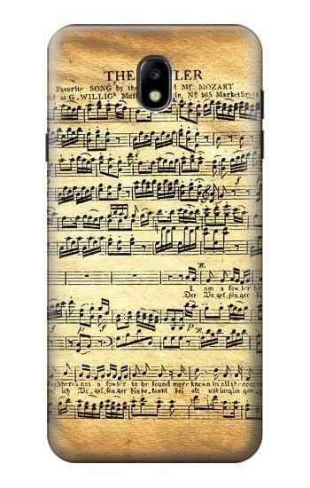 S2667 The Fowler Mozart Music Sheet Case For Samsung Galaxy J7 (2018), J7 Aero, J7 Top, J7 Aura, J7 Crown, J7 Refine, J7 Eon, J7 V 2nd Gen, J7 Star