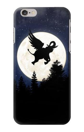 S3323 Flying Elephant Full Moon Night Case For iPhone 6 6S