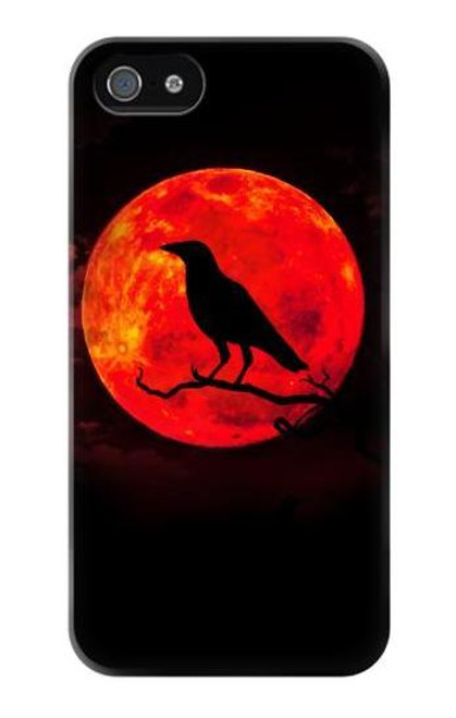 S3328 Crow Red Moon Case For iPhone 5 5S SE