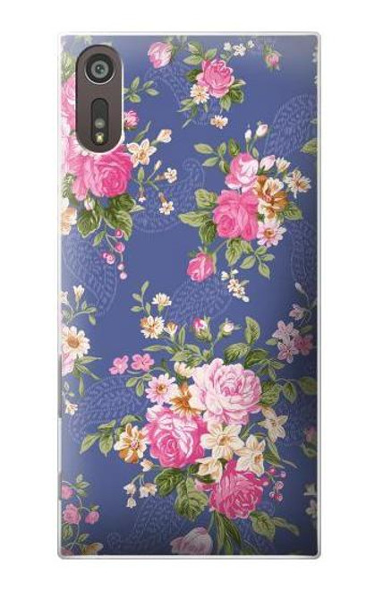 S3265 Vintage Flower Pattern Case For Sony Xperia XZ