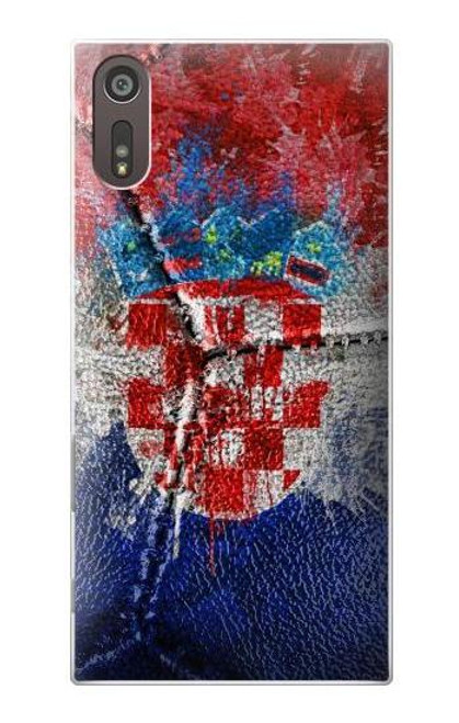 S3313 Croatia Flag Vintage Football Graphic Case For Sony Xperia XZ