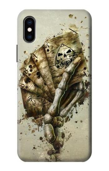 S0550 Skull Card Poker Case For iPhone X, iPhone XS