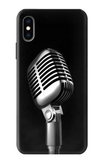 S1672 Retro Microphone Jazz Music Case For iPhone X, iPhone XS