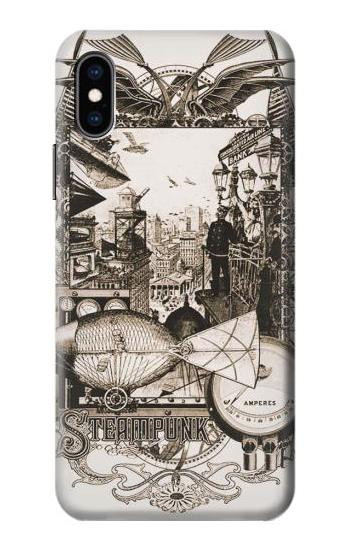 S1681 Steampunk Drawing Case For iPhone X, iPhone XS