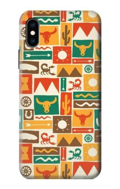 S1873 Western Pattern Case For iPhone X, iPhone XS