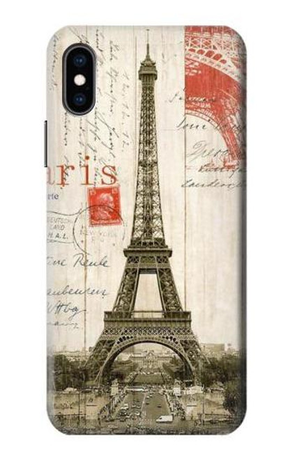 S2108 Eiffel Tower Paris Postcard Case For iPhone X, iPhone XS