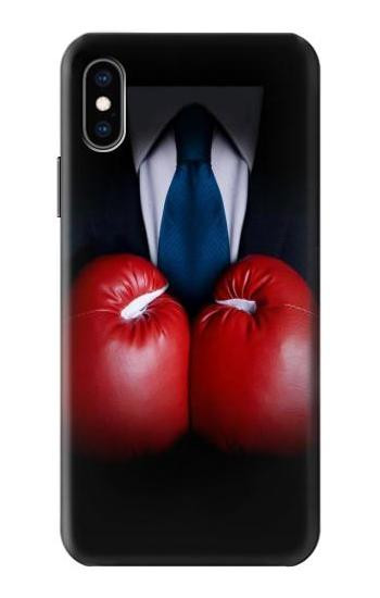 S2261 Businessman Black Suit With Boxing Gloves Case For iPhone X, iPhone XS