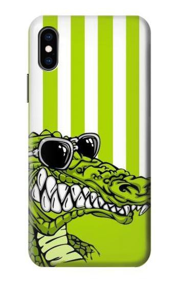 S2323 Funny Green Alligator Crocodile Case For iPhone X, iPhone XS