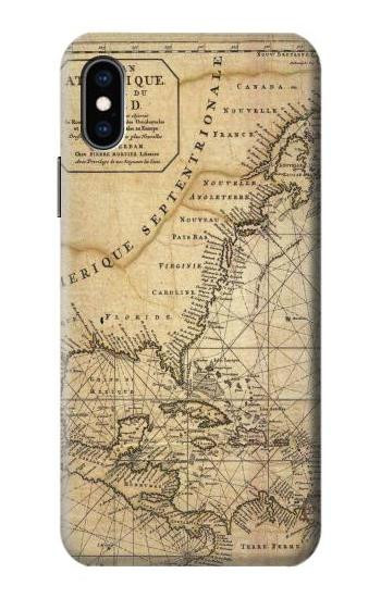 S2506 Exploration North America Map Case For iPhone X, iPhone XS