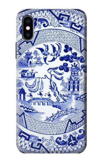 S2768 Willow Pattern Graphic Case For iPhone X, iPhone XS
