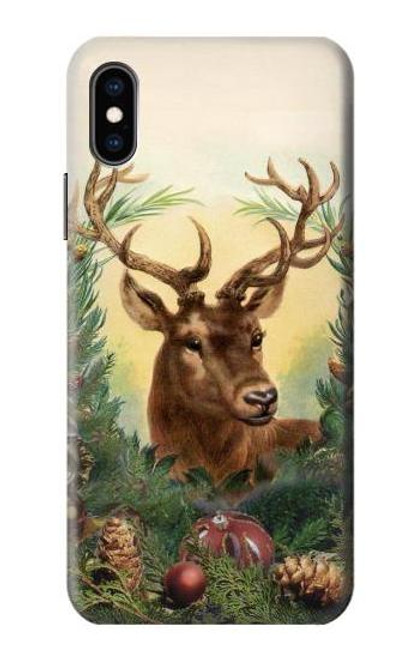 S2841 Vintage Reindeer Christmas Case For iPhone X, iPhone XS