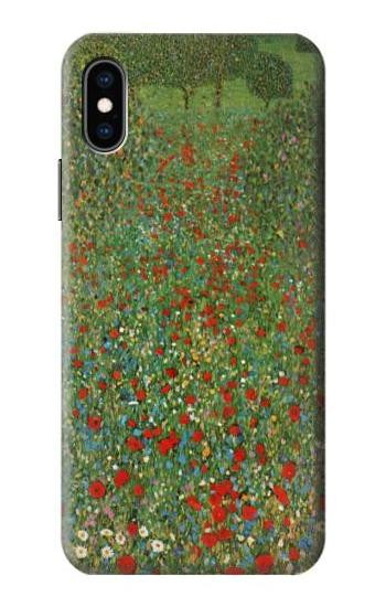 S2872 Gustav Klimt Poppy Field Case For iPhone X, iPhone XS
