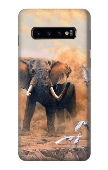 S1292 Dusty Elephant Egrets Case For Samsung Galaxy S10