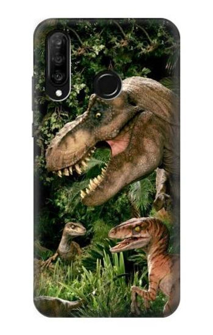 S1452 Trex Raptor Dinosaur Case For Huawei P30 lite