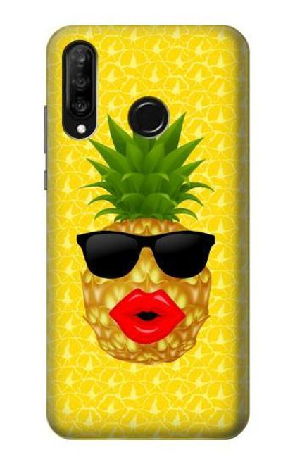 S2443 Funny Pineapple Sunglasses Kiss Case For Huawei P30 lite