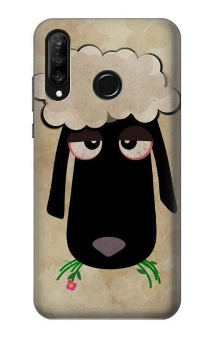 S2826 Cute Cartoon Unsleep Black Sheep Case For Huawei P30 lite