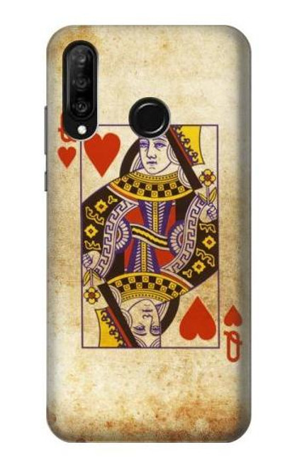 S2833 Poker Card Queen Hearts Case For Huawei P30 lite