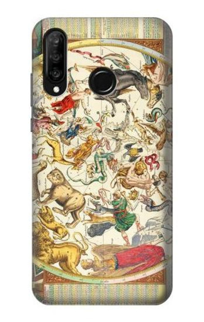 S3145 Antique Constellation Star Sky Map Case For Huawei P30 lite