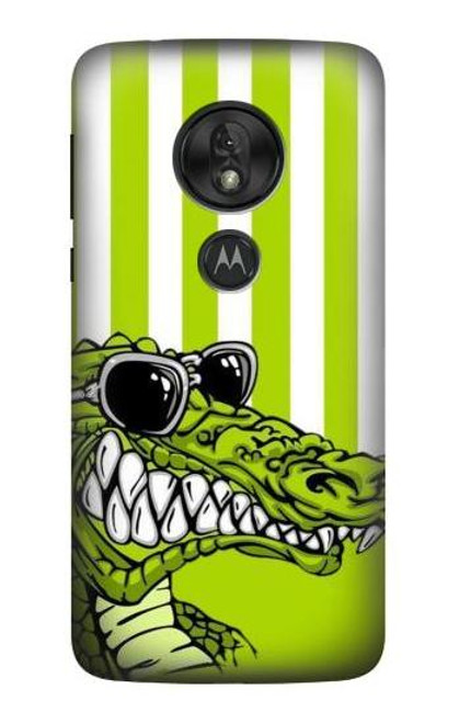 S2323 Funny Green Alligator Crocodile Case For Motorola Moto G7 Power