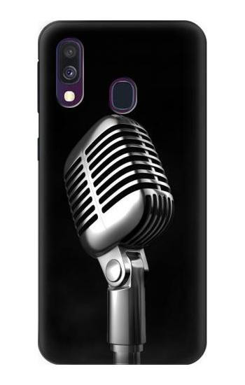 S1672 Retro Microphone Jazz Music Case For Samsung Galaxy A40