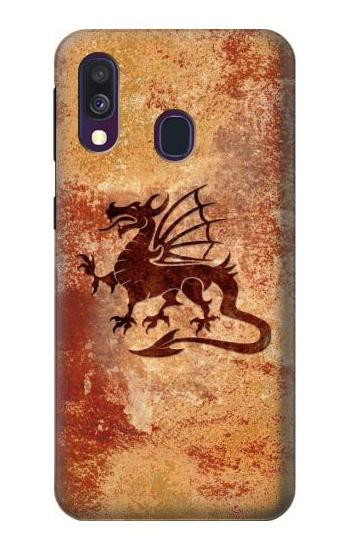 S2485 Dragon Metal Texture Graphic Printed Case For Samsung Galaxy A40