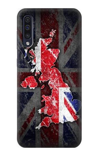 S2936 UK British Flag Map Case For Samsung Galaxy A50