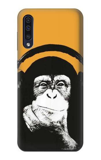 S2324 Funny Monkey with Headphone Pop Music Case For Samsung Galaxy A70
