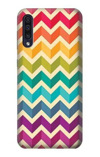 S2362 Rainbow Colorful Shavron Zig Zag Pattern Case For Samsung Galaxy A70