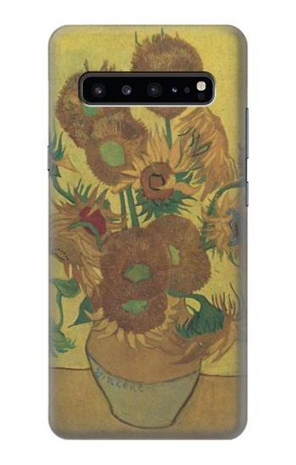 S0214 Van Gogh Vase Fifteen Sunflowers Case For Samsung Galaxy S10 5G
