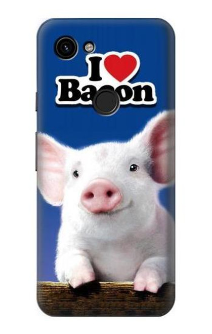S0608 I Love Bacon Cute Baby Pig Case For Google Pixel 3a