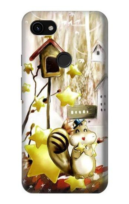 S0109 Cute Squirrel Cartoon Case For Google Pixel 3a XL