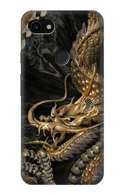 S0426 Gold Dragon Case For Google Pixel 3a XL