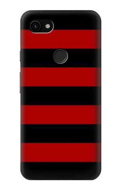 S2638 Black and Red Striped Case For Google Pixel 3a XL