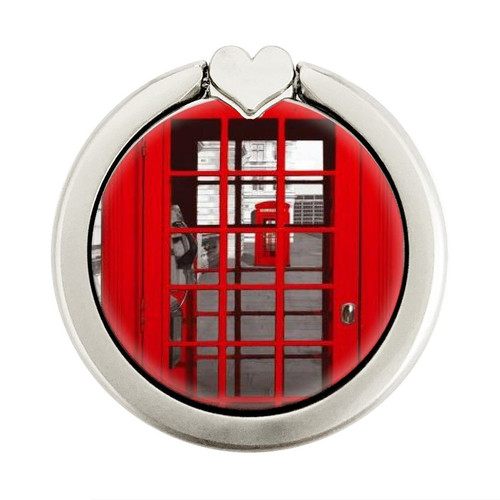 S0058 British Red Telephone Box Graphic Ring Holder and Pop Up Grip