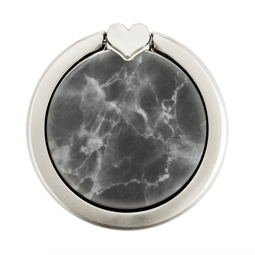 S2526 Black Marble Graphic Printed Graphic Ring Holder and Pop Up Grip