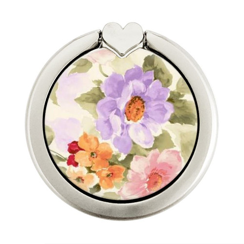 S3035 Sweet Flower Painting Graphic Ring Holder and Pop Up Grip