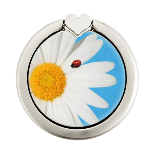 S3043 Vintage Daisy Lady Bug Graphic Ring Holder and Pop Up Grip