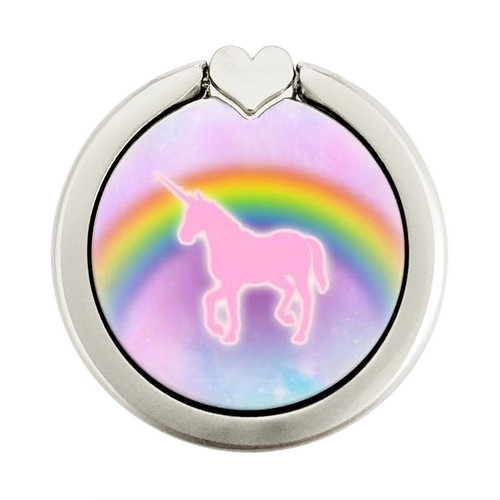 S3070 Rainbow Unicorn Pastel Sky Graphic Ring Holder and Pop Up Grip