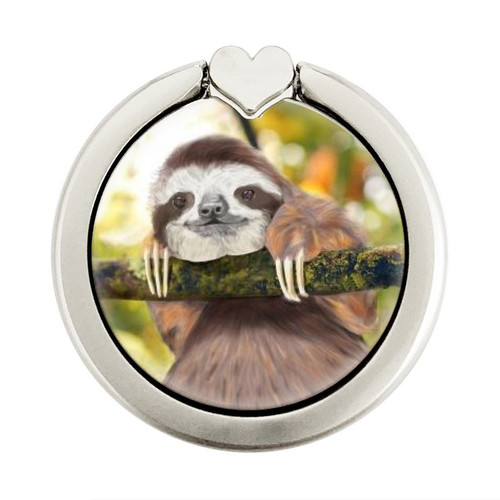 S3138 Cute Baby Sloth Paint Graphic Ring Holder and Pop Up Grip